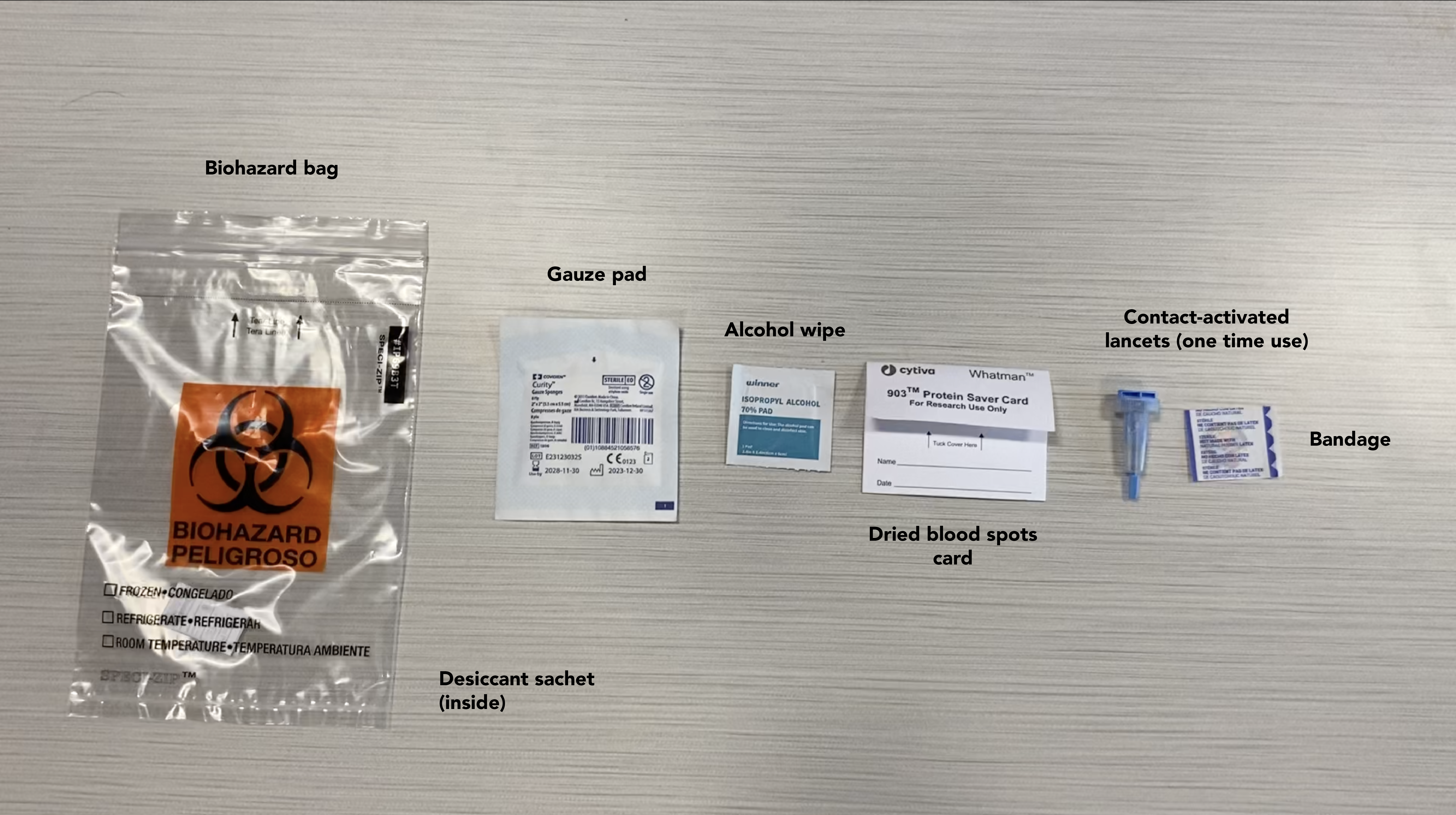 Blood Collection Kit Contents