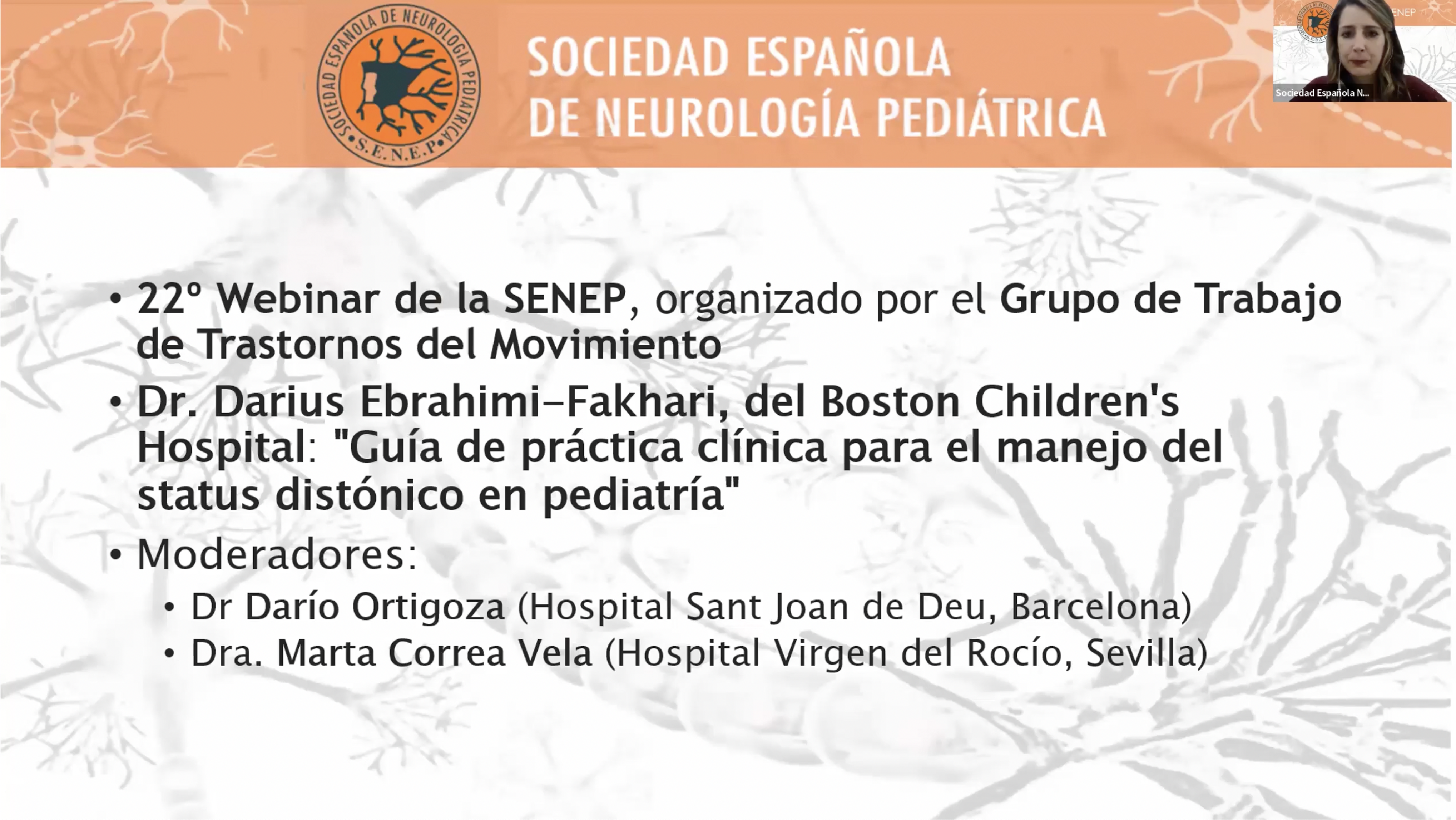 Darius Ebrahimi-Fakhari, M.D., Ph.D., at the SOCIEDAD ESPAÑOLA DE NEUROLOGÍA PEDIÁTRICA